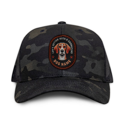 Coonhound (Red & White) Trucker