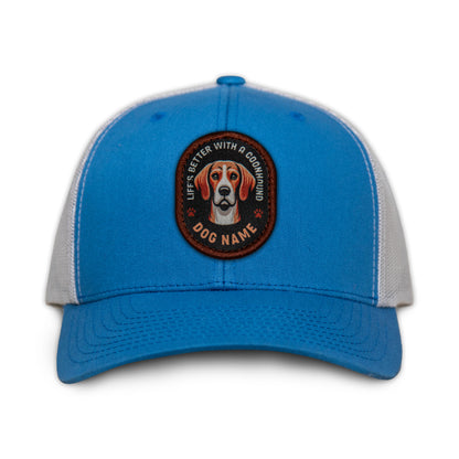 Coonhound (Red & White) Trucker