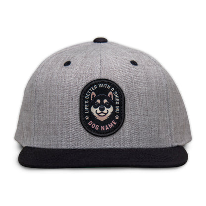 Shiba Inu (Black & Tan) Flat Bill