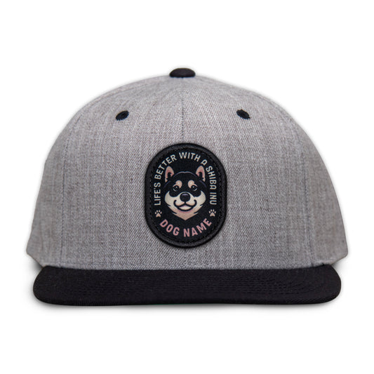 Shiba Inu (Black & Tan) Flat Bill