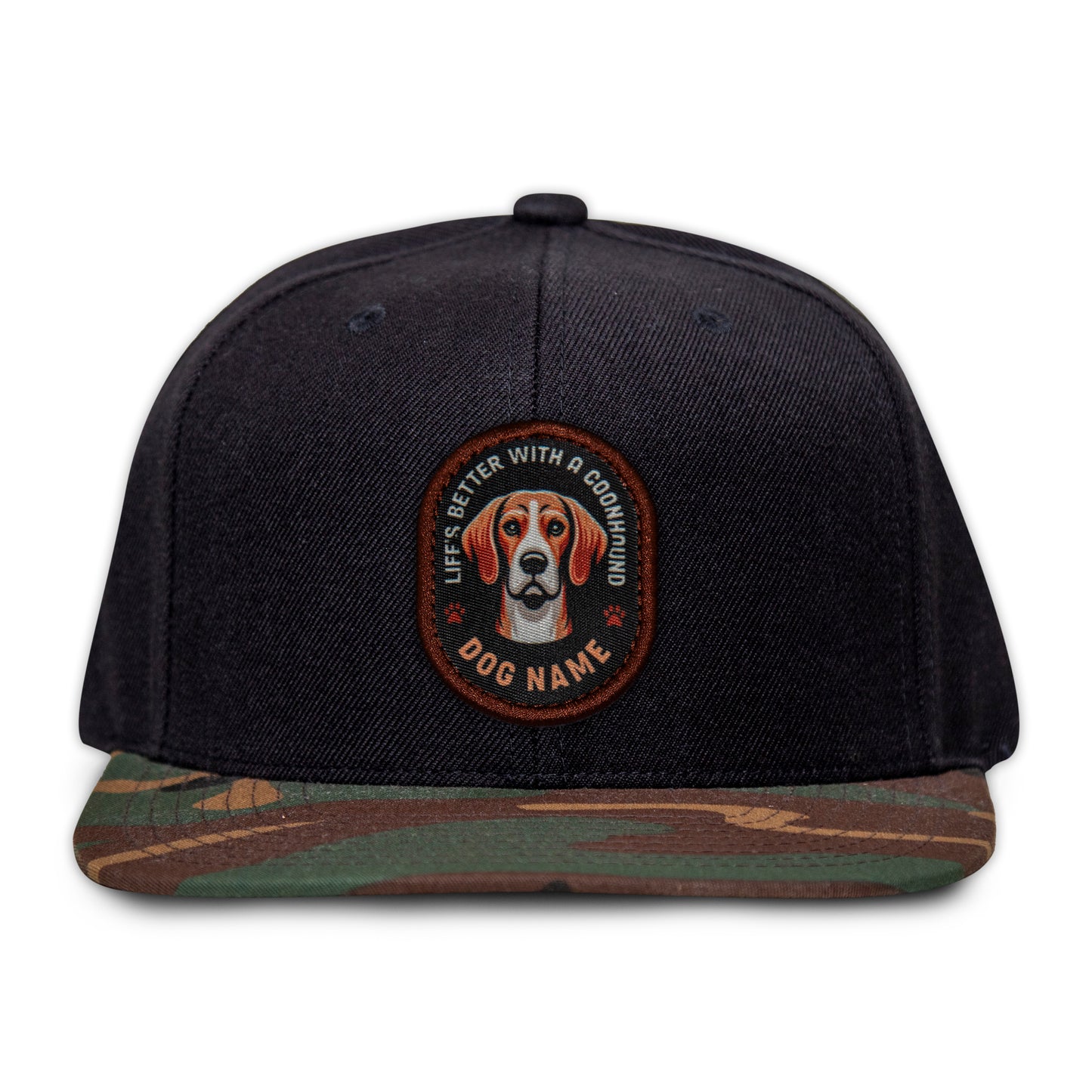 Coonhound (Red & White) Flat Bill