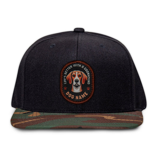 Coonhound (Red & White) Flat Bill