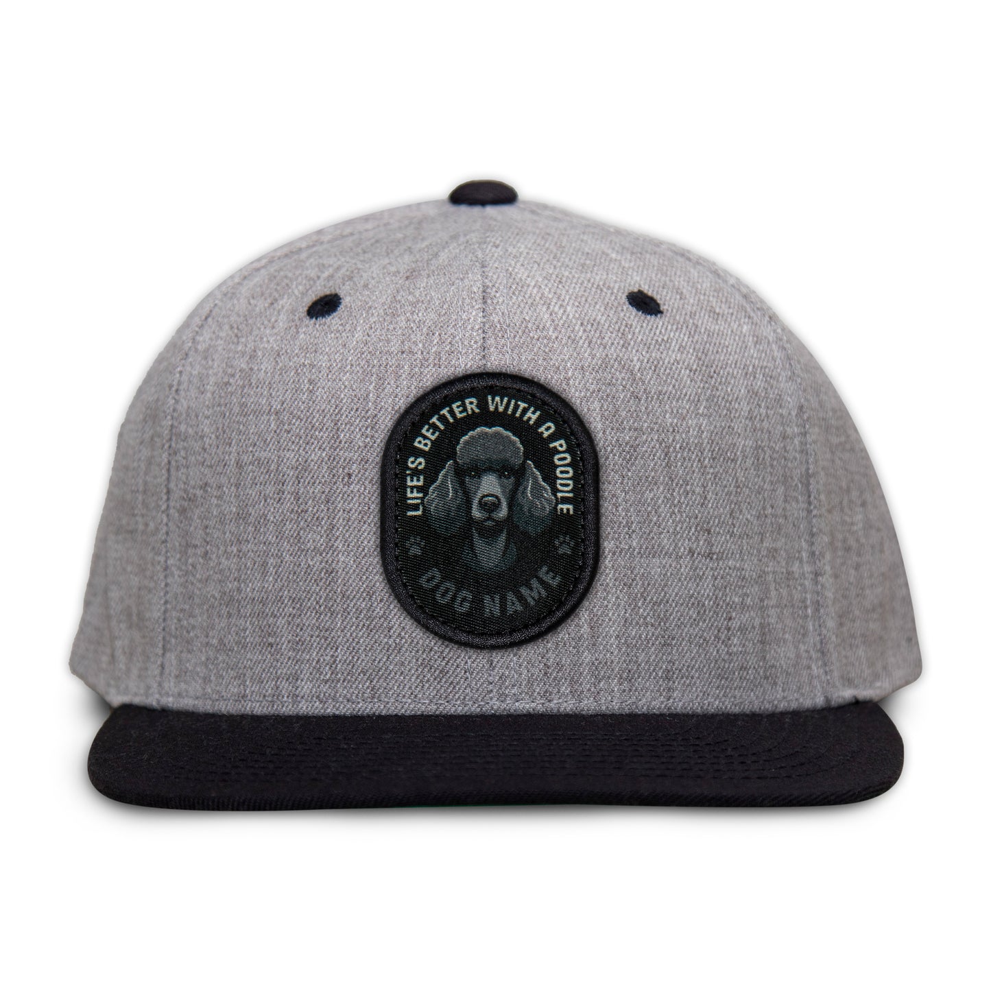 Poodle (Black) Flat Bill