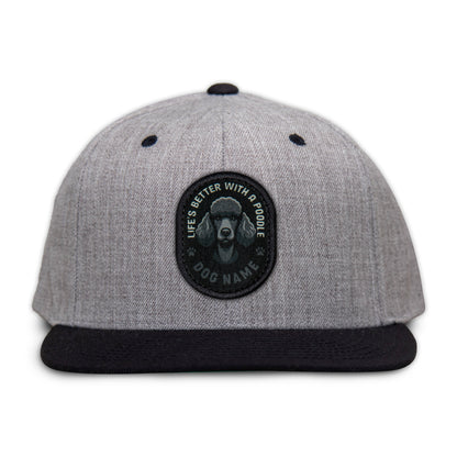 Poodle (Black) Flat Bill