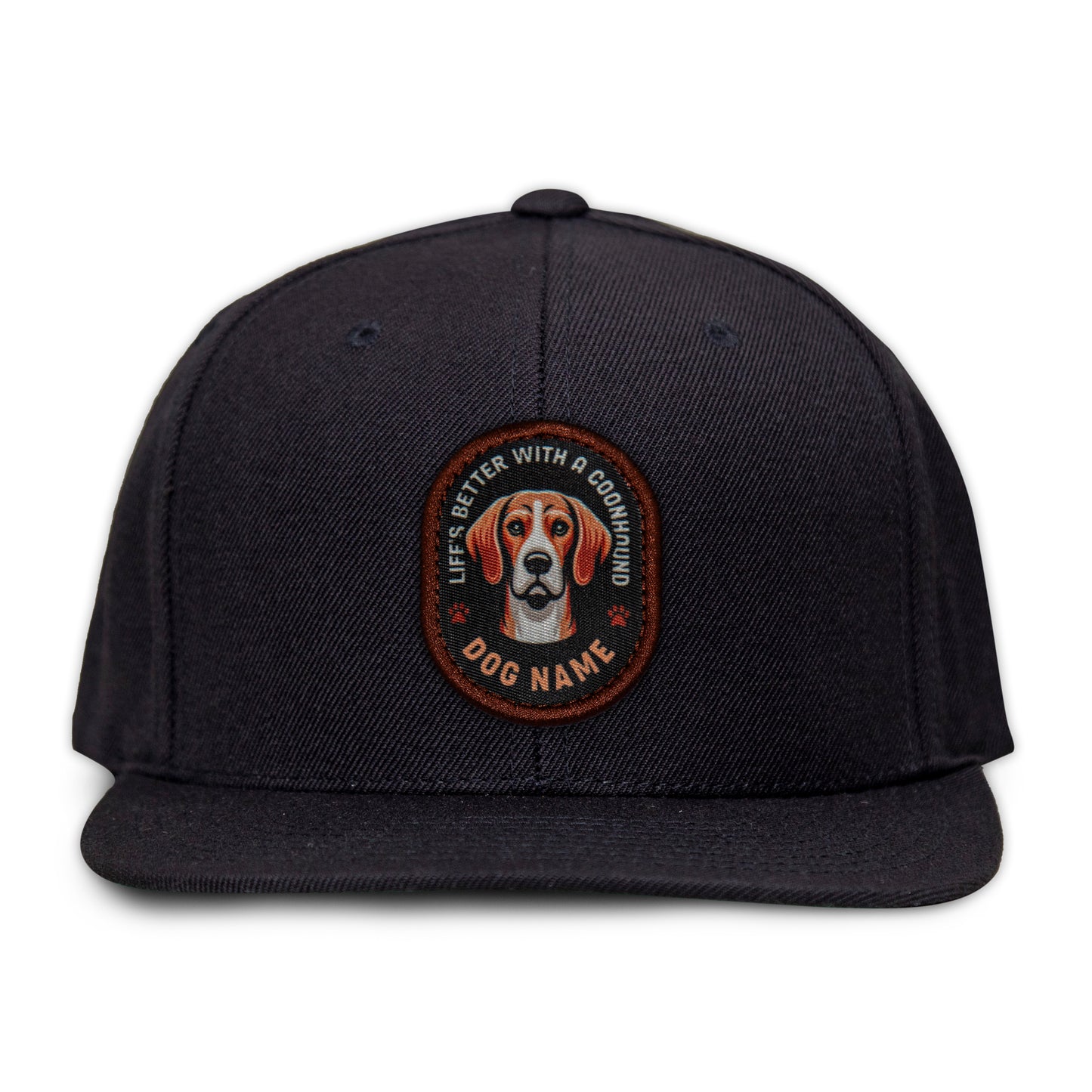 Coonhound (Red & White) Flat Bill