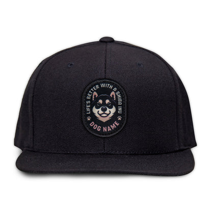 Shiba Inu (Black & Tan) Flat Bill