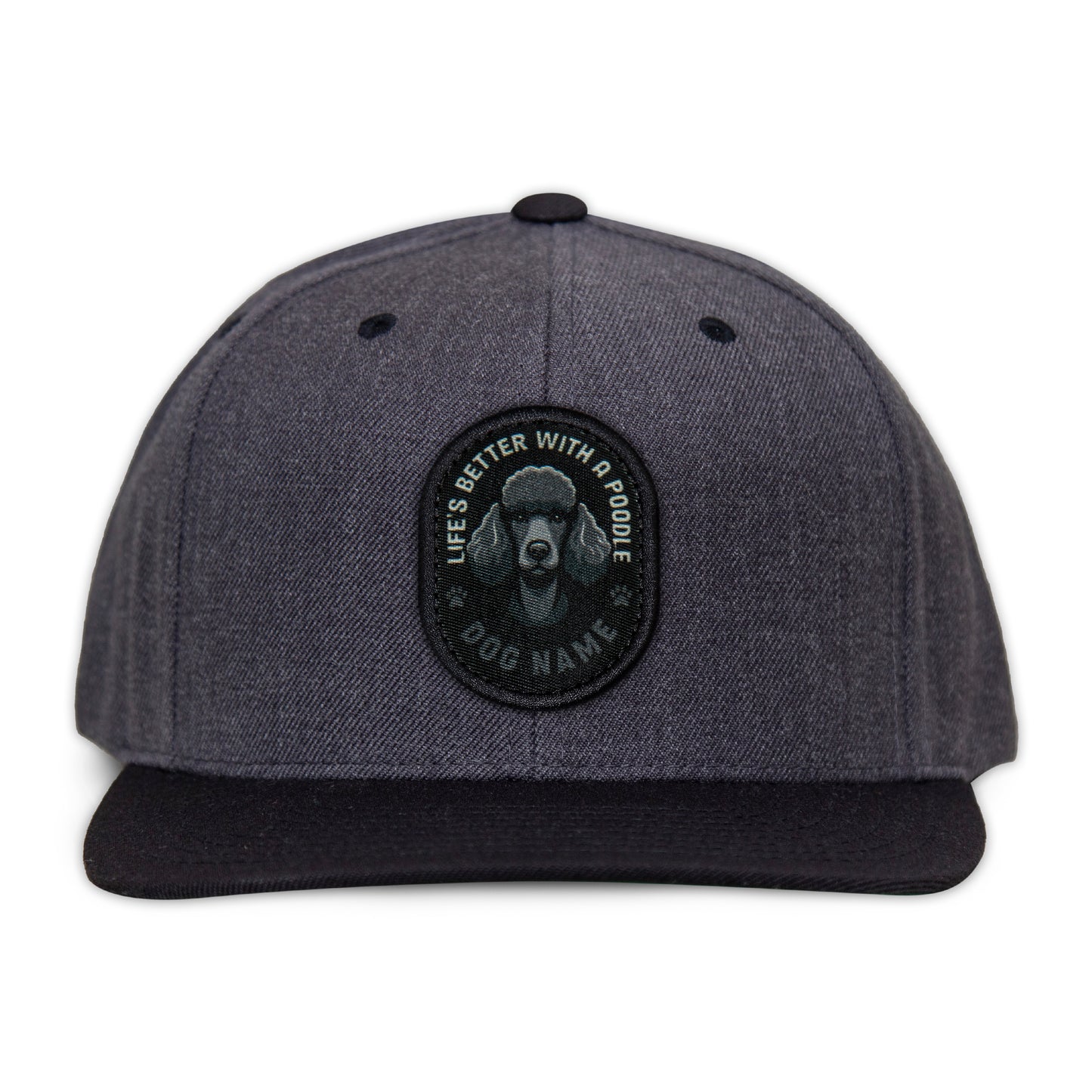 Poodle (Black) Flat Bill