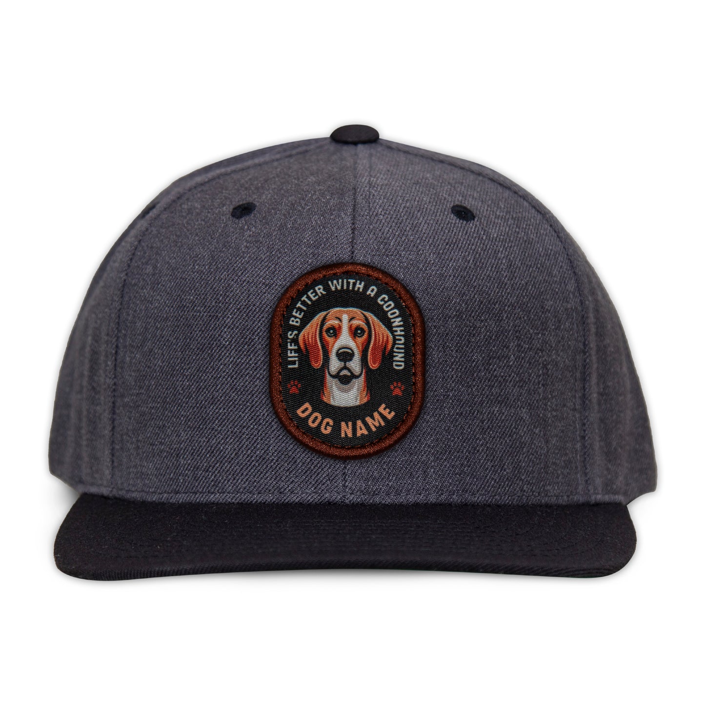 Coonhound (Red & White) Flat Bill