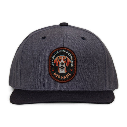 Coonhound (Red & White) Flat Bill