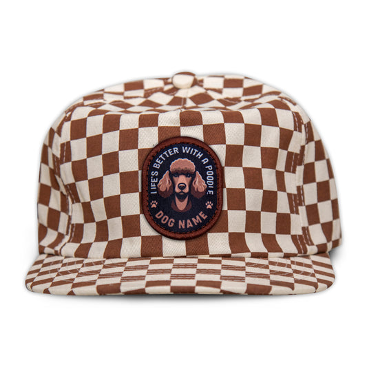 Poodle (Brown) Unstructured Checkerboard
