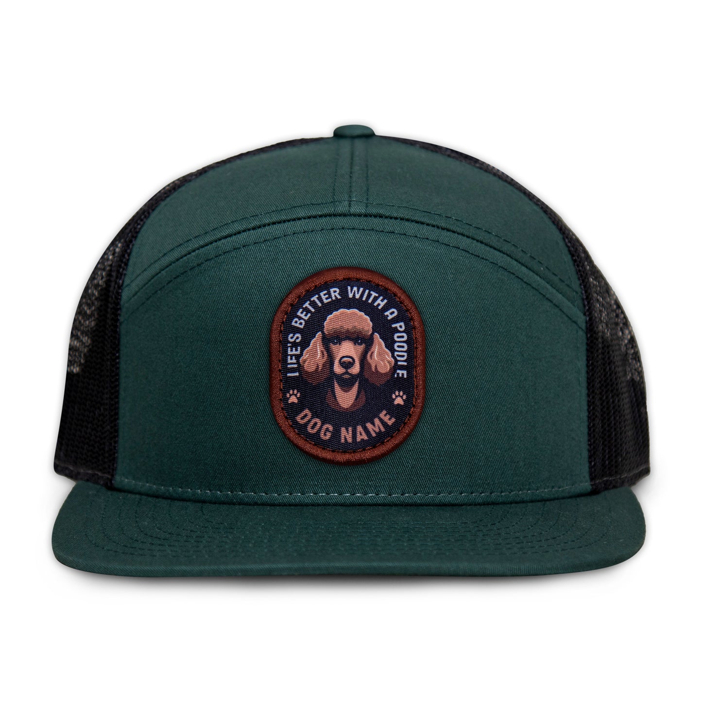 Poodle (Brown) Flat Bill Trucker