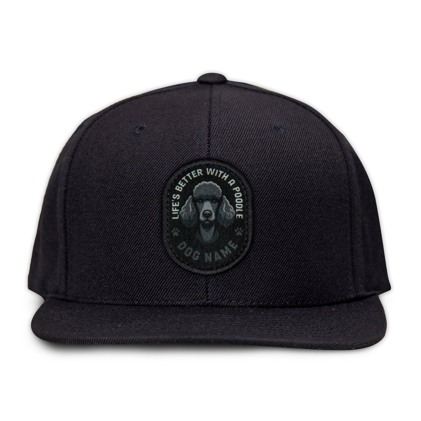 Poodle (Black) Flat Bill