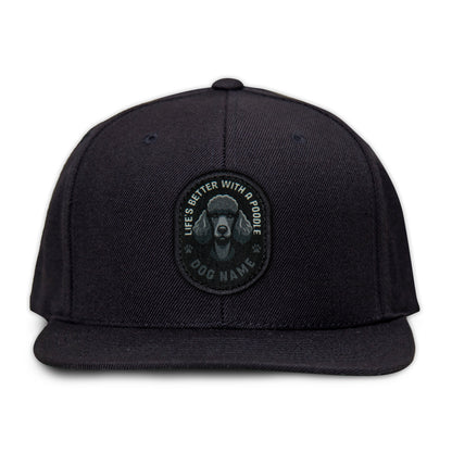 Poodle (Black) Flat Bill