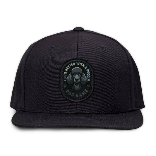 Poodle (Black) Flat Bill