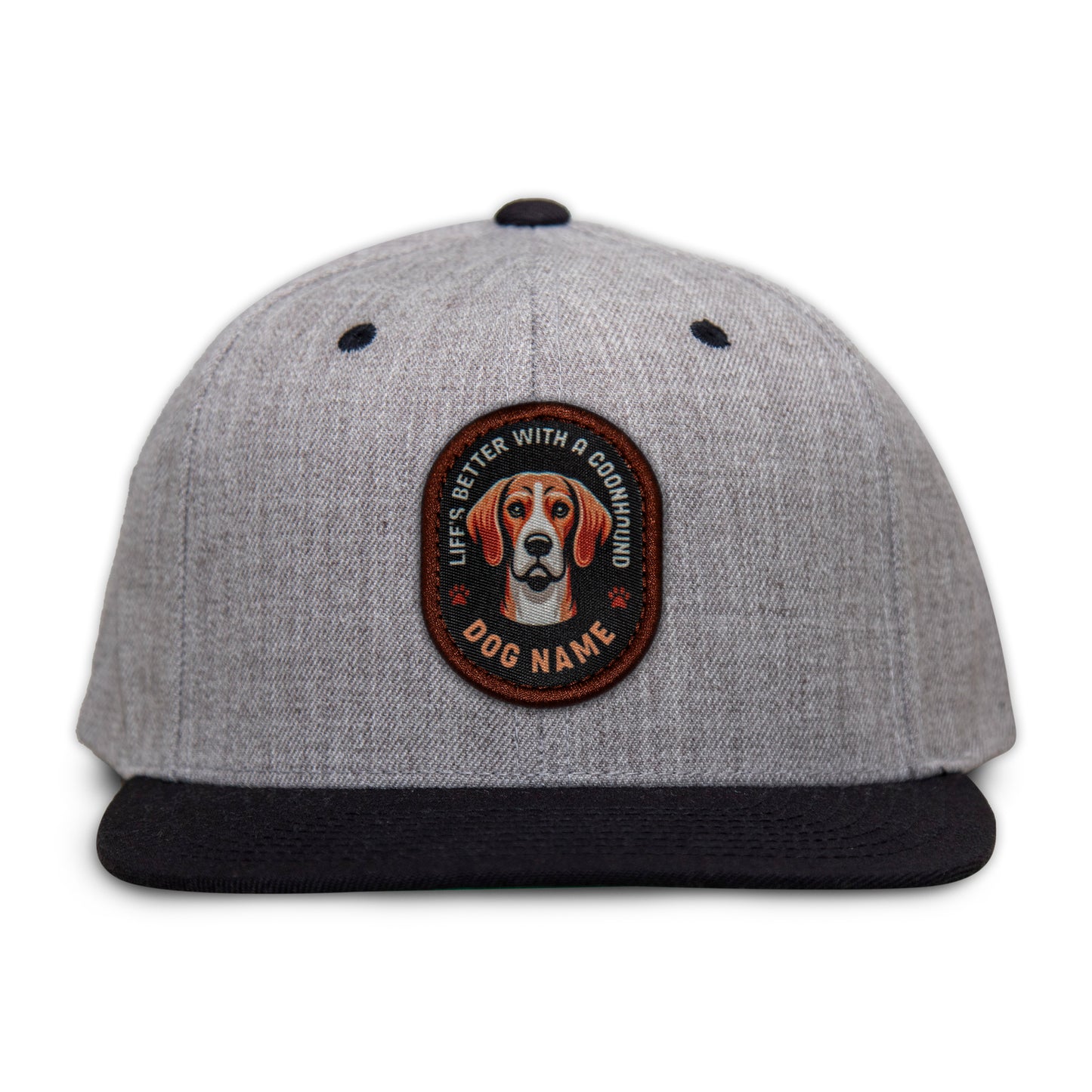 Coonhound (Red & White) Flat Bill