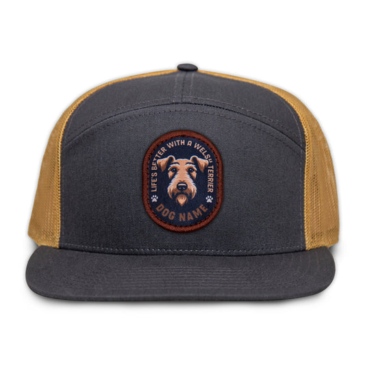 Welsh Terrier Flat Bill Trucker