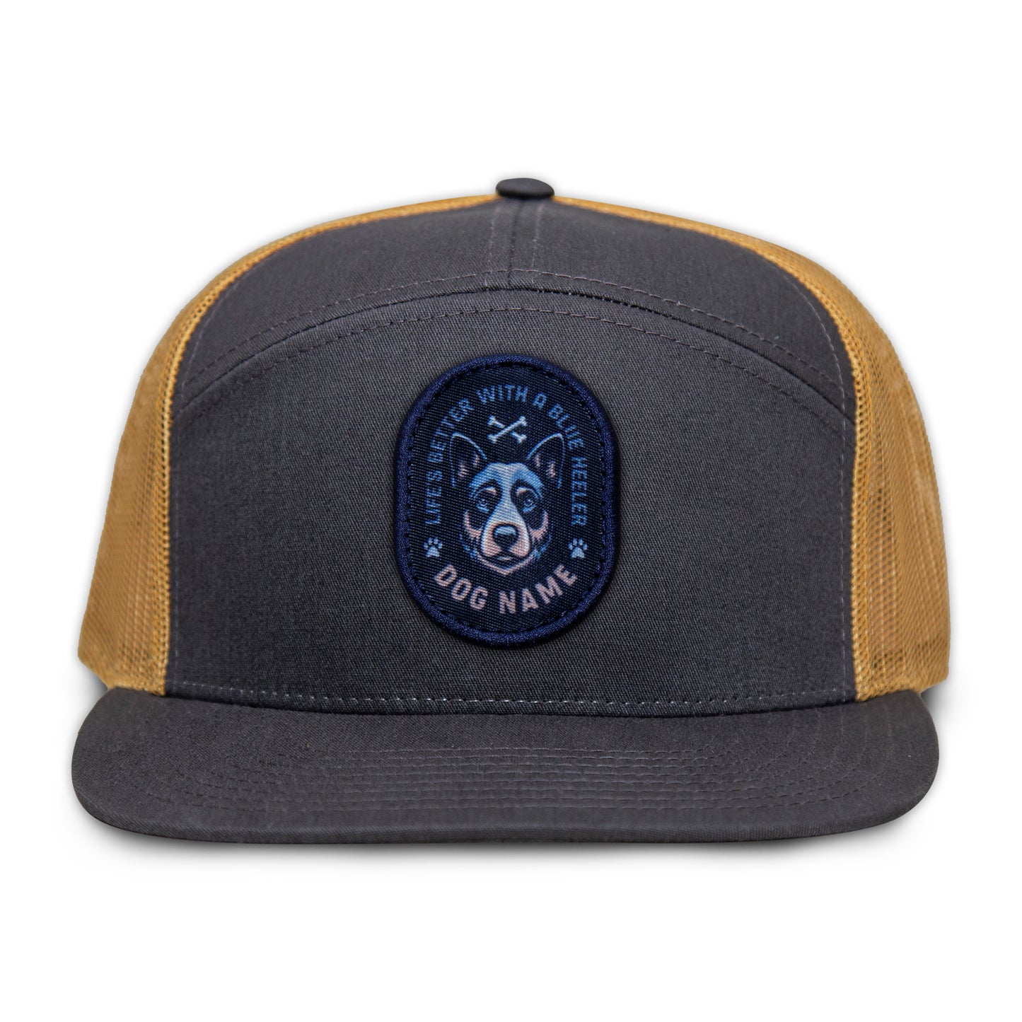 Blue Heeler Flat Bill Trucker