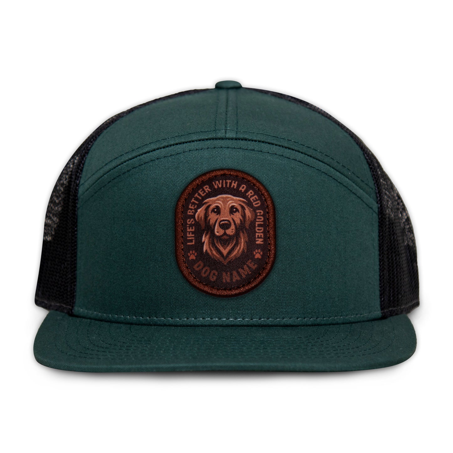 Golden Retriever (Red) Flat Bill Trucker