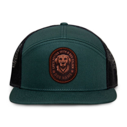 Golden Retriever (Red) Flat Bill Trucker