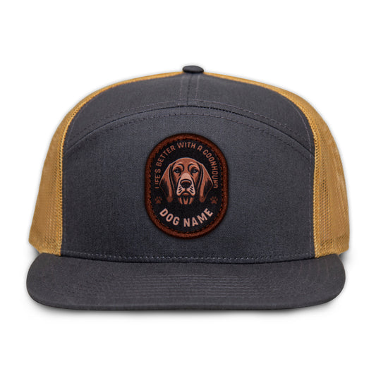 Coonhound (Brown) Flat Bill Trucker