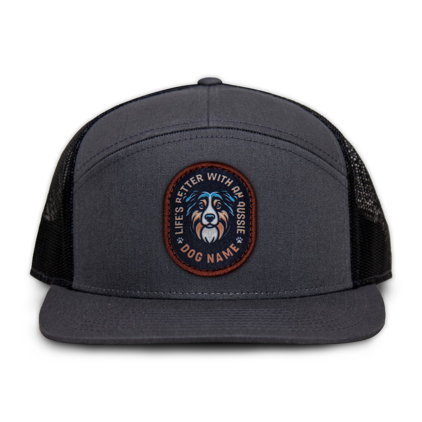 Australian Shepherd Flat Bill Trucker