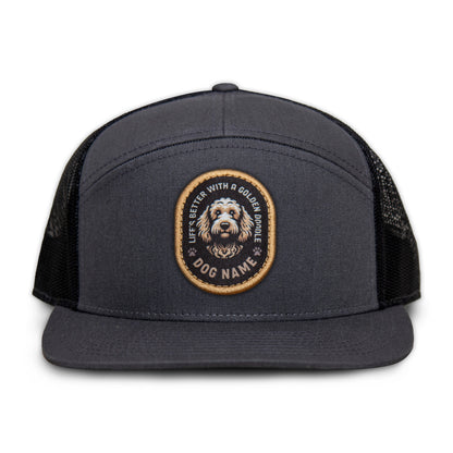 Golden Doodle Flat Bill Trucker