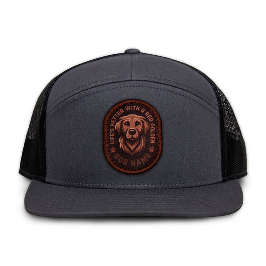 Golden Retriever (Red) Flat Bill Trucker