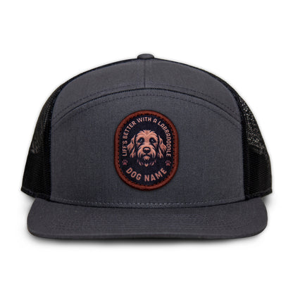 Labradoodle (Brown) Flat Bill Trucker