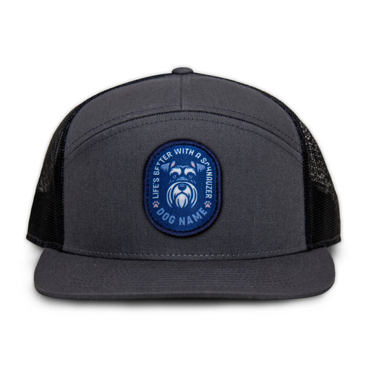 Schnauzer Flat Bill Trucker