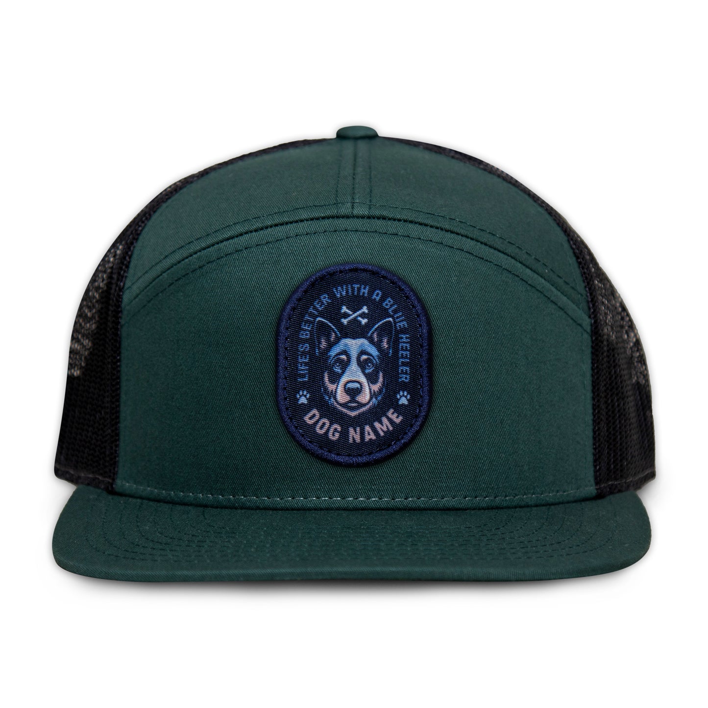 Blue Heeler Flat Bill Trucker