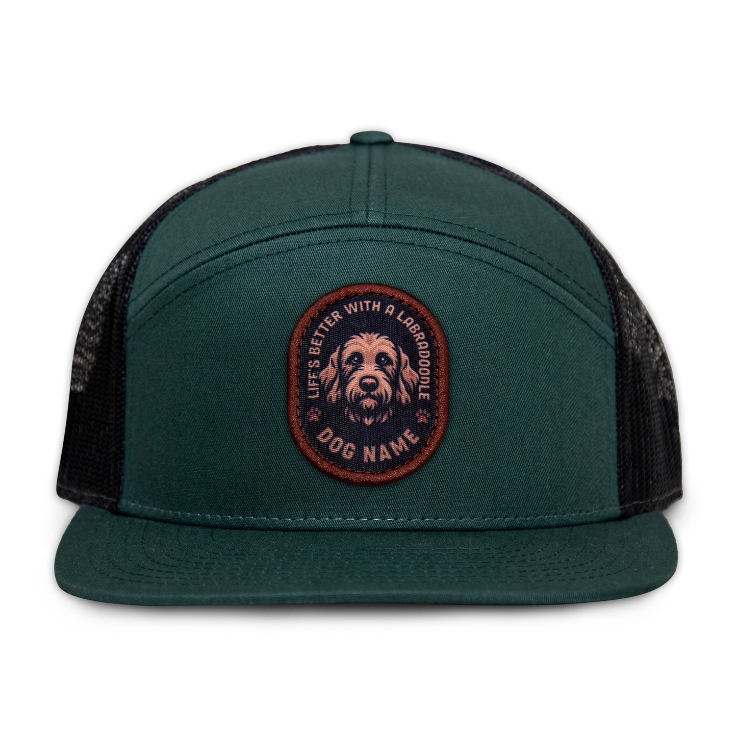 Labradoodle (Brown) Flat Bill Trucker
