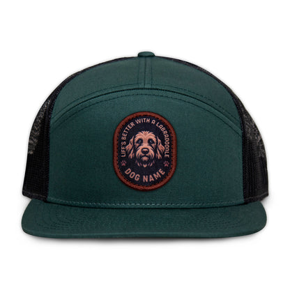 Labradoodle (Brown) Flat Bill Trucker