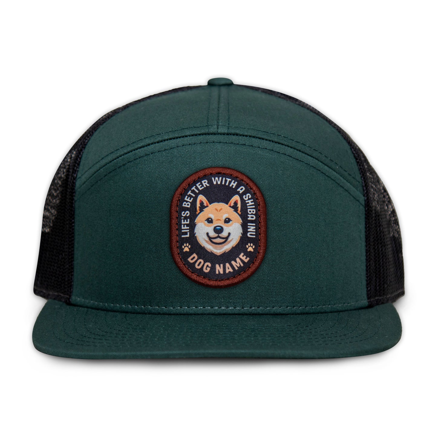 Shiba Inu Flat Bill Trucker