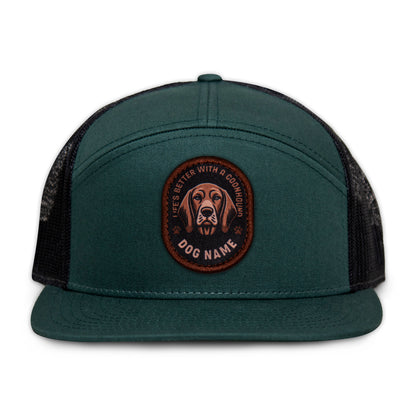 Coonhound (Brown) Flat Bill Trucker