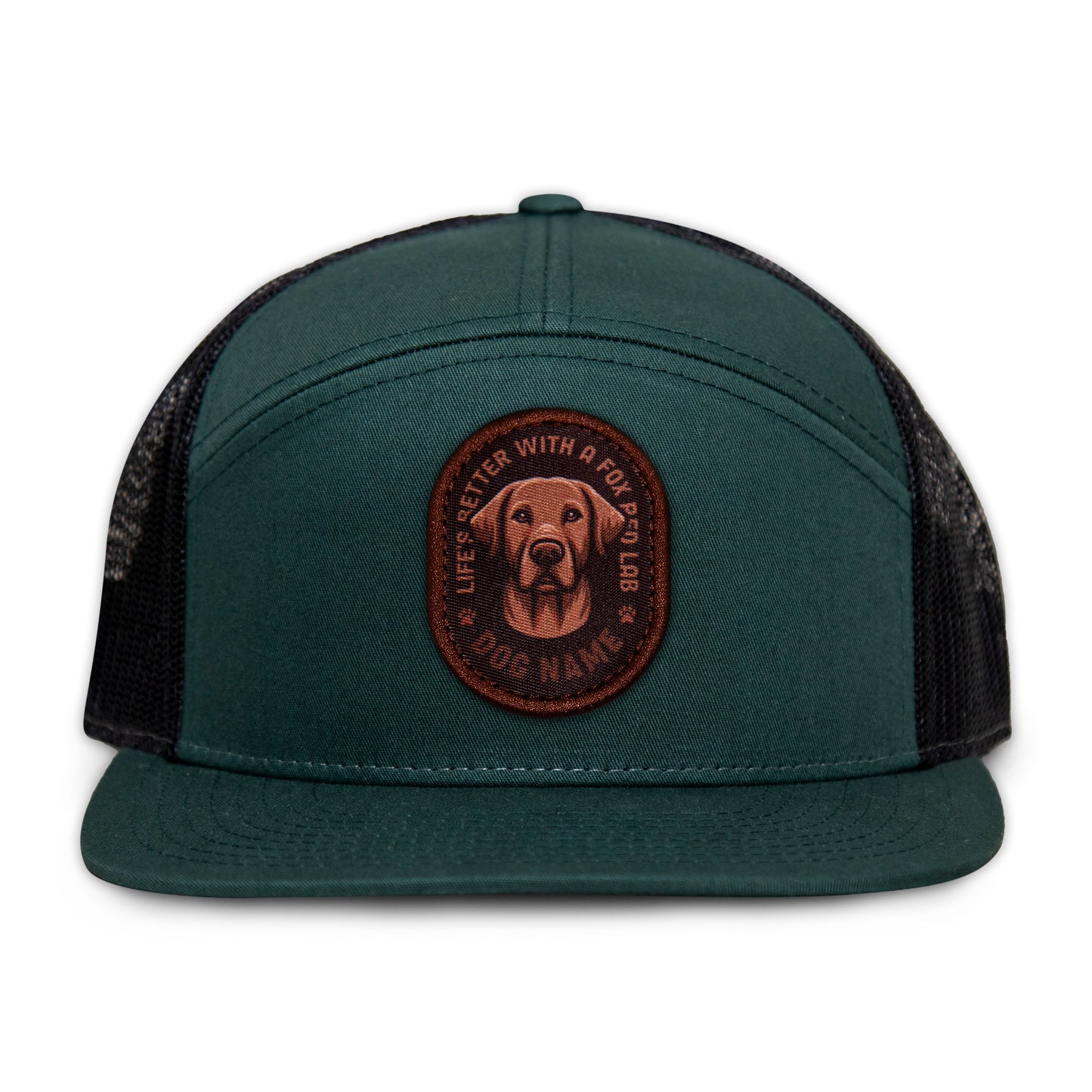 Fox Red Lab Flat Bill Trucker