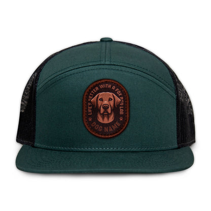 Fox Red Lab Flat Bill Trucker