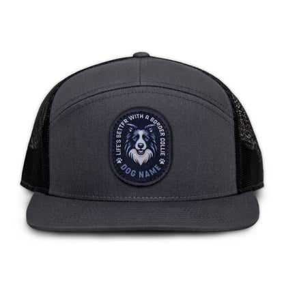 Border Collie Flat Bill Trucker