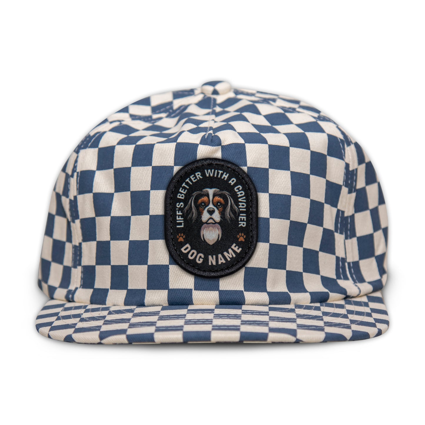 Cavalier King Charles Spaniel (Tri-Color) Unstructured Checkerboard