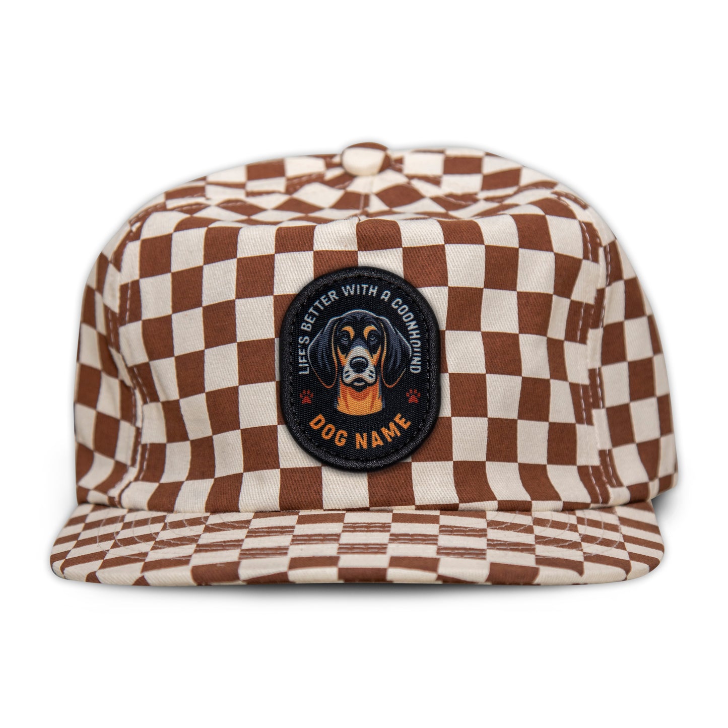 Coonhound (Black & Tan) Unstructured Checkerboard
