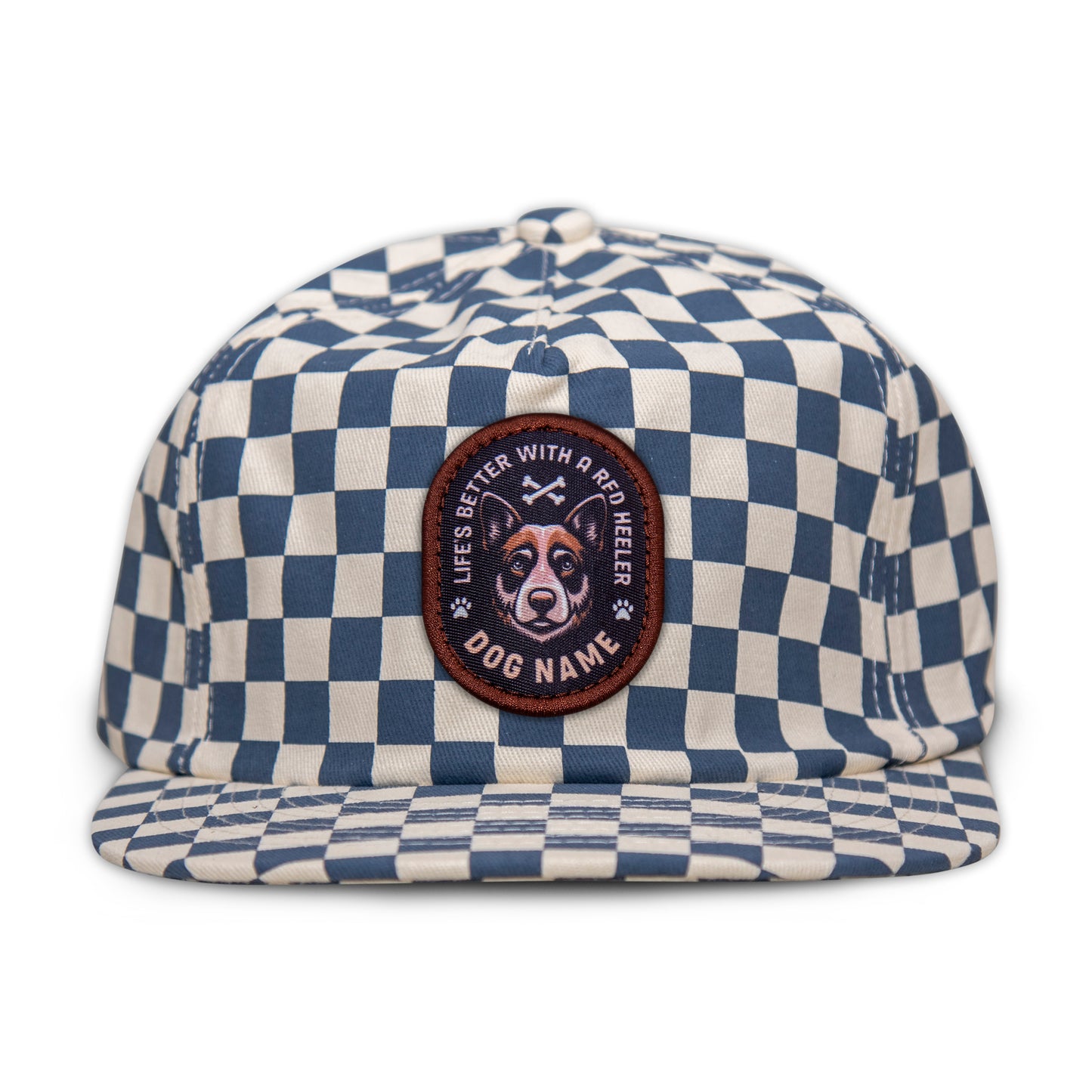 Red Heeler Unstructured Checkerboard