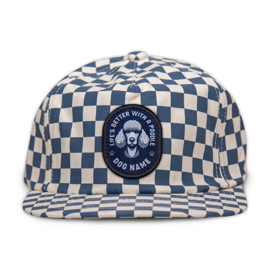 Poodle (Silver) Unstructured Checkerboard