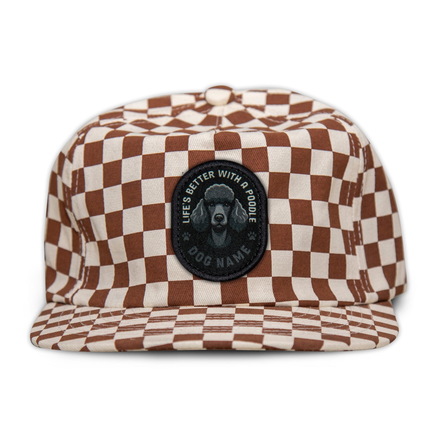 Poodle (Black) Unstructured Checkerboard
