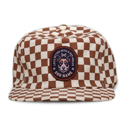 Red Heeler Unstructured Checkerboard