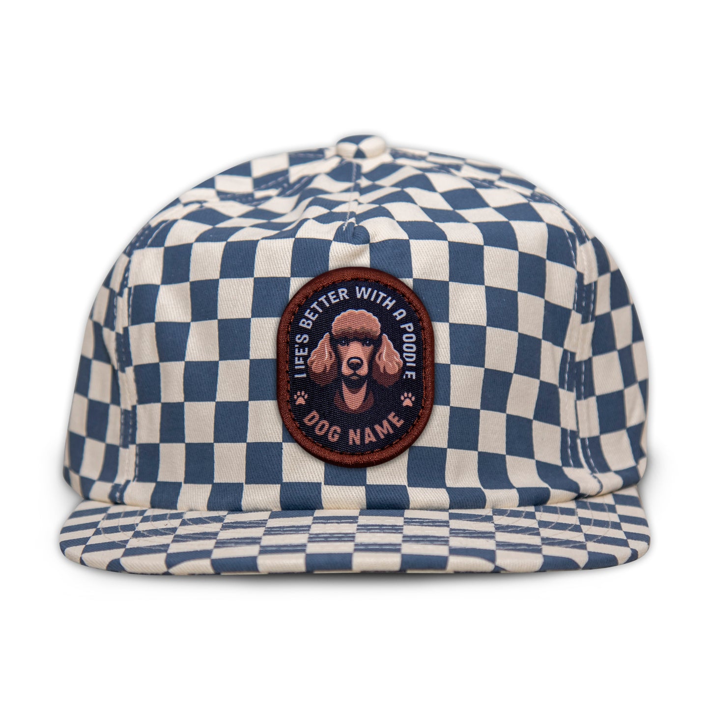 Poodle (Brown) Unstructured Checkerboard