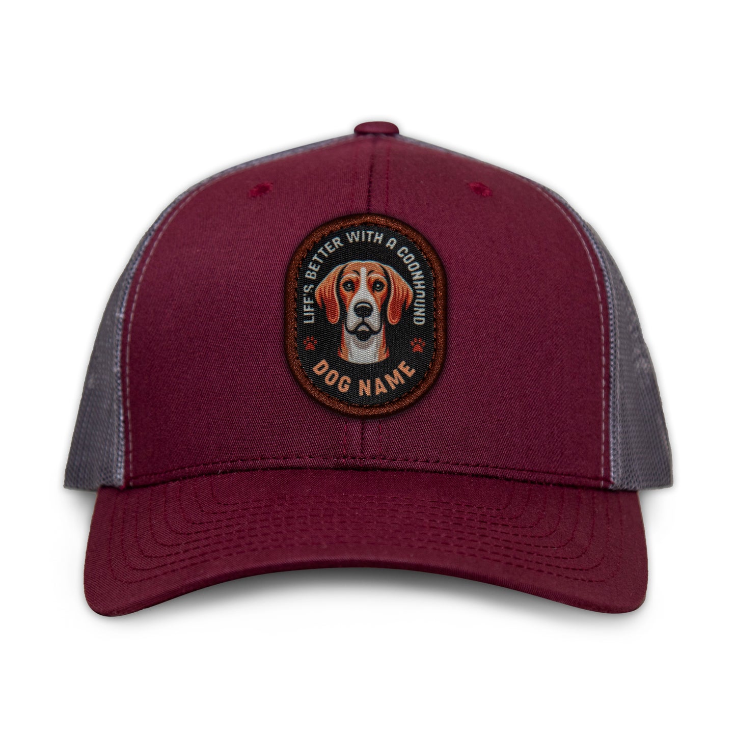 Coonhound (Red & White) Trucker