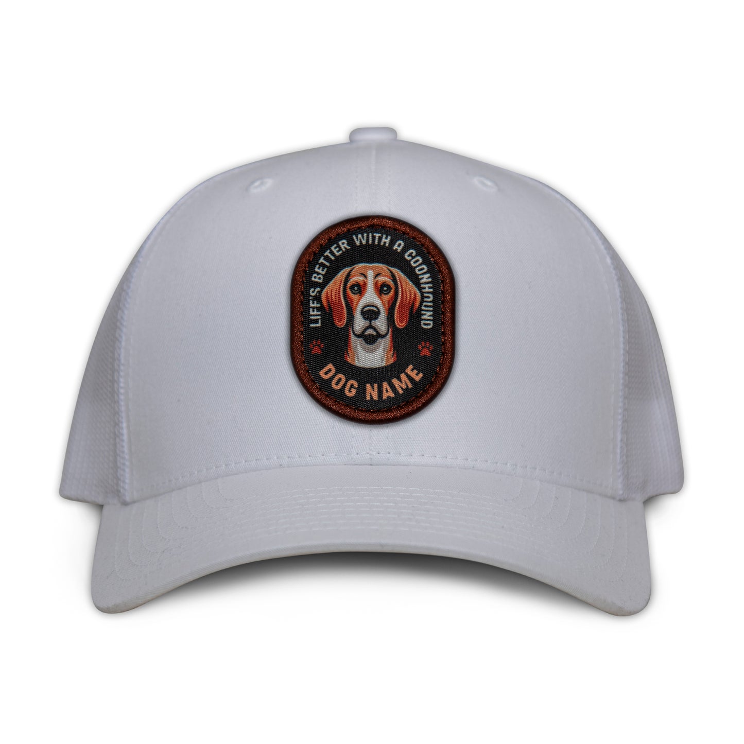 Coonhound (Red & White) Trucker