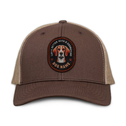 Coonhound (Red & White) Trucker