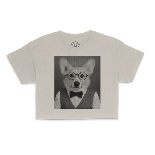 Corgi Retro Crop T-Shirt