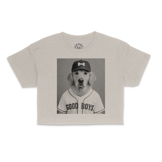 Golden Retriever Retro Crop T-Shirt