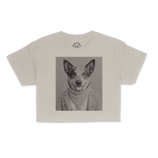 Cattle Dog Retro Crop T-Shirt